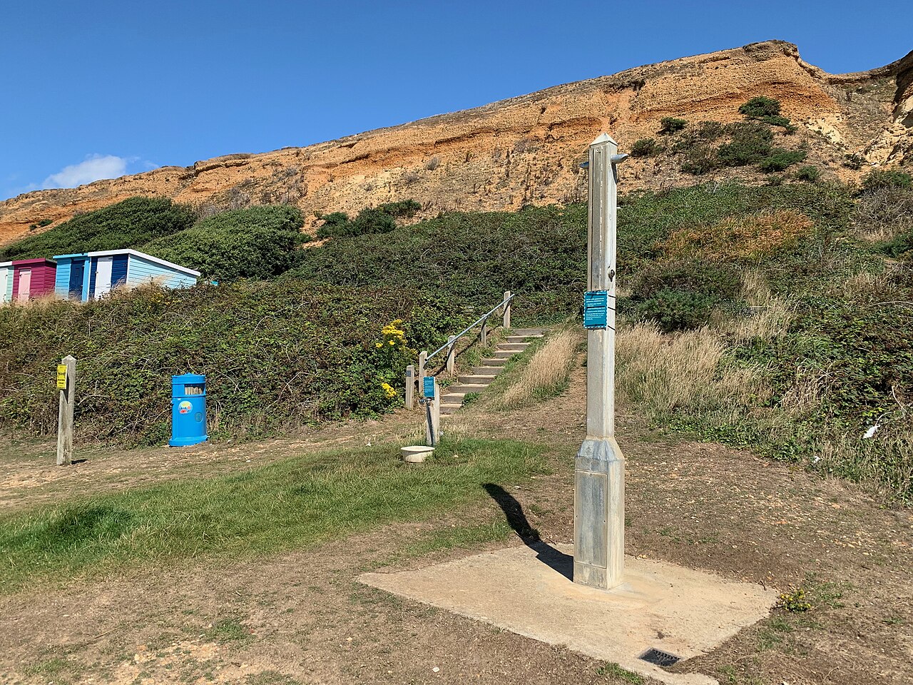 A simple fixed outdoor shower